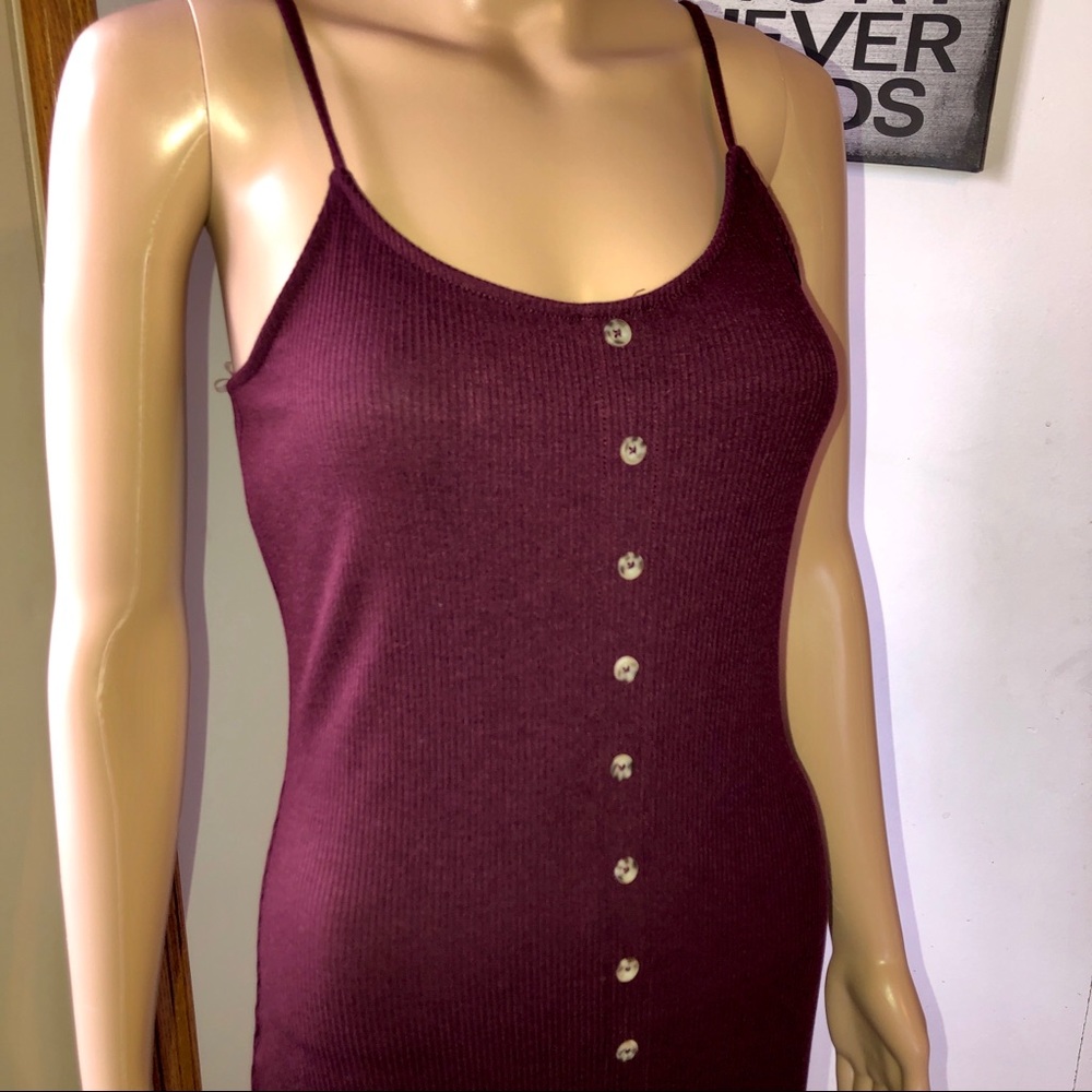 MUDD maxi Ribbed Burgundy  Dress S